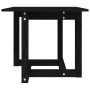 Mesa de centro de madera maciza de pino negra 50x50x45 cm