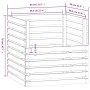 Compostador de madera maciza de pino 80x80x78 cm