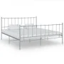 Gray metal bed frame 180x200 cm by vidaXL, Beds and slatted bases - Ref: Foro24-324963, Price: 124,40 €, Discount: %
