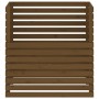 Compostador de madera maciza de pino marrón miel 100x100x102 cm