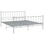 Estructura de cama de metal gris 180x200 cm de vidaXL, Camas y somieres - Ref: Foro24-324963, Precio: 125,99 €