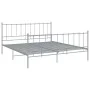 Gray metal bed frame 180x200 cm by vidaXL, Beds and slatted bases - Ref: Foro24-324963, Price: 124,40 €, Discount: %