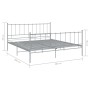 Estructura de cama de metal gris 180x200 cm de vidaXL, Camas y somieres - Ref: Foro24-324963, Precio: 125,99 €