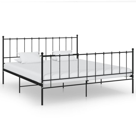 Estructura de cama de metal negro 200x200 cm de vidaXL, Camas y somieres - Ref: Foro24-324964, Precio: 123,17 €