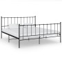 Black metal bed frame 200x200 cm by vidaXL, Beds and slatted bases - Ref: Foro24-324964, Price: 123,25 €, Discount: %