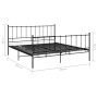 Black metal bed frame 200x200 cm by vidaXL, Beds and slatted bases - Ref: Foro24-324964, Price: 123,25 €, Discount: %