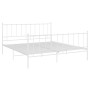 Bettgestell aus weißem Metall, 200 x 200 cm von vidaXL, Betten und Lattenroste - Ref: Foro24-324965, Preis: 95,12 €, Rabatt: %