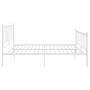 Bettgestell aus weißem Metall, 200 x 200 cm von vidaXL, Betten und Lattenroste - Ref: Foro24-324965, Preis: 95,12 €, Rabatt: %