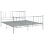 Estructura de cama de metal gris 200x200 cm de vidaXL, Camas y somieres - Ref: Foro24-324966, Precio: 95,77 €, Descuento: %