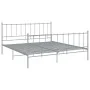 Graues Metallbettgestell 200x200 cm von vidaXL, Betten und Lattenroste - Ref: Foro24-324966, Preis: 94,46 €, Rabatt: %