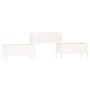 Jardinera madera maciza de pino blanco 245,5x44x75 cm