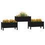 Jardinera madera maciza de pino negro 245,5x44x75 cm en Maceteros y jardineras | Comprar online en Foro24