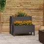 Jardinera de madera maciza de pino gris 84,5x84x75 cm en Maceteros y jardineras | Comprar online en Foro24