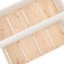 Jardinera de madera de pino maciza blanca 110x84x75 cm