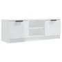 Glossy white plywood TV cabinet 102x35x36.5 cm by vidaXL, TV Furniture - Ref: Foro24-811517, Price: 76,29 €, Discount: %