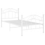 Bettgestell aus weißem Metall, 90 x 200 cm von vidaXL, Betten und Lattenroste - Ref: Foro24-324989, Preis: 135,35 €, Rabatt: %