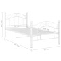 Bettgestell aus weißem Metall, 90 x 200 cm von vidaXL, Betten und Lattenroste - Ref: Foro24-324989, Preis: 135,35 €, Rabatt: %