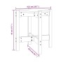 Mesa de centro de madera maciza de pino marrón miel Ø42,5x45 cm