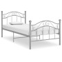 Gray metal bed frame 100x200 cm by vidaXL, Beds and slatted bases - Ref: Foro24-324993, Price: 111,48 €, Discount: %