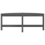 Mesa de centro de madera maciza de pino gris 118x63x45 cm