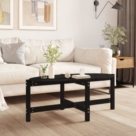 Mesa de centro de madera maciza de pino negro 118x63x45 cm Mesa de centro de madera maciza de pino negro 118x63x45 cm