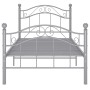 Gray metal bed frame 100x200 cm by vidaXL, Beds and slatted bases - Ref: Foro24-324993, Price: 111,48 €, Discount: %