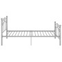 Gray metal bed frame 100x200 cm by vidaXL, Beds and slatted bases - Ref: Foro24-324993, Price: 111,48 €, Discount: %