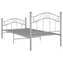Gray metal bed frame 100x200 cm by vidaXL, Beds and slatted bases - Ref: Foro24-324993, Price: 111,48 €, Discount: %