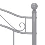 Gray metal bed frame 100x200 cm by vidaXL, Beds and slatted bases - Ref: Foro24-324993, Price: 111,48 €, Discount: %