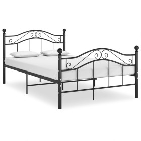 Estructura de cama de metal negro 120x200 cm