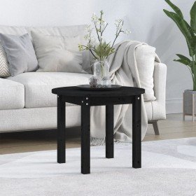 Mesa de centro de madera maciza de pino negro Ø 55x45 cm Mesa de centro de madera maciza de pino negro Ø 55x45 cm