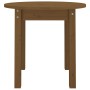 Mesa de centro de madera maciza de pino marrón miel Ø 45x40 cm