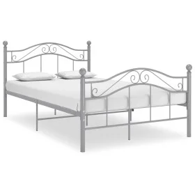 Graues Metallbettgestell 120x200 cm von vidaXL, Betten und Lattenroste - Ref: Foro24-324996, Preis: 118,12 €, Rabatt: %