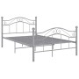 Estructura de cama de metal gris 120x200 cm de vidaXL, Camas y somieres - Ref: Foro24-324996, Precio: 119,61 €, Descuento: %