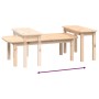 Juego de mesas de centro 2 piezas madera maciza de pino