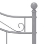 Estructura de cama de metal gris 120x200 cm de vidaXL, Camas y somieres - Ref: Foro24-324996, Precio: 119,61 €, Descuento: %