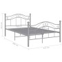 Estructura de cama de metal gris 120x200 cm de vidaXL, Camas y somieres - Ref: Foro24-324996, Precio: 119,61 €, Descuento: %
