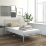 Bettgestell aus weißem Metall, 100 x 200 cm von vidaXL, Betten und Lattenroste - Ref: Foro24-325013, Preis: 81,69 €, Rabatt: %