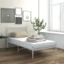 White metal bed frame 100x200 cm by vidaXL, Beds and slatted bases - Ref: Foro24-325013, Price: 80,68 €, Discount: %