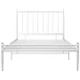 Estructura de cama de metal blanco 100x200 cm de vidaXL, Camas y somieres - Ref: Foro24-325013, Precio: 80,68 €, Descuento: %