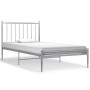 Estructura de cama de metal gris 100x200 cm de vidaXL, Camas y somieres - Ref: Foro24-325014, Precio: 117,88 €, Descuento: %