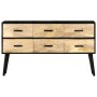 Solid mango wood sideboard 110x33x64 cm by vidaXL, Sideboards - Ref: Foro24-322678, Price: 170,20 €, Discount: %