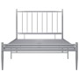 Estructura de cama de metal gris 100x200 cm de vidaXL, Camas y somieres - Ref: Foro24-325014, Precio: 117,88 €, Descuento: %