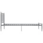 Estructura de cama de metal gris 100x200 cm de vidaXL, Camas y somieres - Ref: Foro24-325014, Precio: 117,88 €, Descuento: %