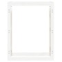Estante para leña madera maciza de pino blanco 80x25x100 cm