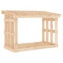 Leñero de madera maciza de pino 108x64,5x77 cm