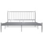 Estructura de cama de metal gris 140x200 cm de vidaXL, Camas y somieres - Ref: Foro24-325020, Precio: 145,54 €, Descuento: %