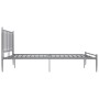 Gray metal bed frame 140x200 cm by vidaXL, Beds and slatted bases - Ref: Foro24-325020, Price: 145,54 €, Discount: %