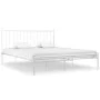 Estructura de cama de metal blanco 180x200 cm de vidaXL, Camas y somieres - Ref: Foro24-325025, Precio: 167,13 €, Descuento: %