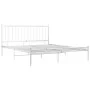 Estructura de cama de metal blanco 180x200 cm de vidaXL, Camas y somieres - Ref: Foro24-325025, Precio: 167,13 €, Descuento: %